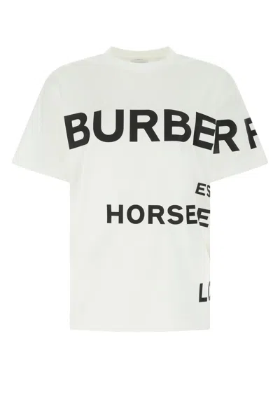 BURBERRY WHITE COTTON T-SHIRT