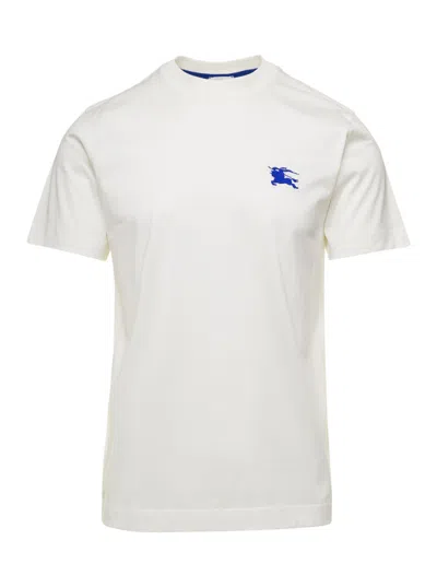 BURBERRY MEN WHITE CREWNECK LOGO T-SHIRT, XS LUXURY T-SHIRTS FOR MEN DARVEYS