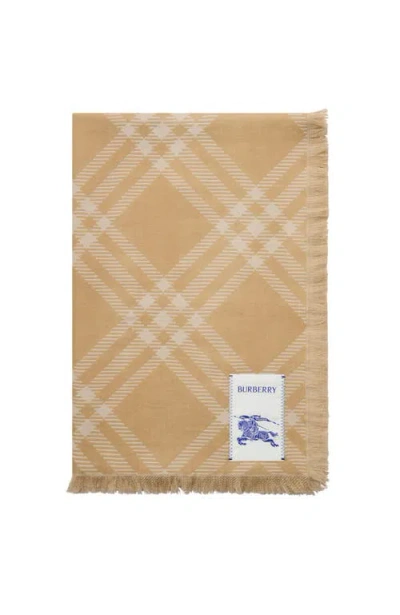 BURBERRY BURBERRY WIDE CHECK WOOL SILK SCARF