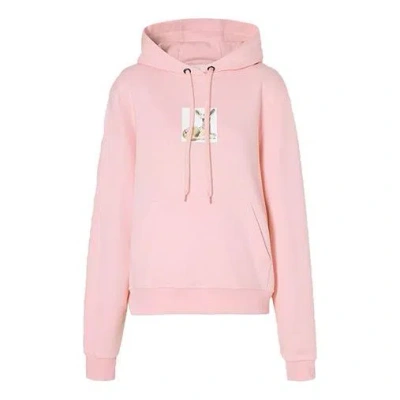 BURBERRY (WMNS) Burberry Deer Print Cotton Hoodie Deer Prints Cotton hooded sweatshirt Pink Red