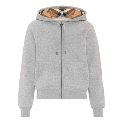 BURBERRY (WMNS) Burberry Zipper hooded Casual Jacket 'Gray'