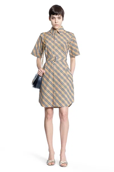 BURBERRY CHECK COTTON SHIRT DRESS