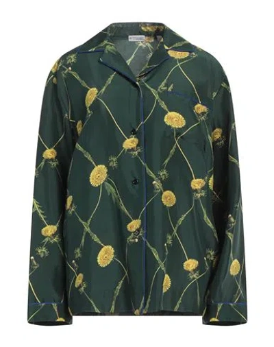 BURBERRY BURBERRY WOMAN SHIRT GREEN SIZE 10 SILK