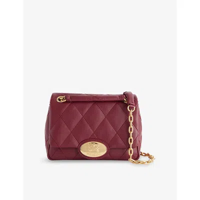 BURBERRY WOMENS PUNNET SMALL STRAND QUILTED LEATHER SHOULDER BAG