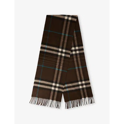 BURBERRY WOMENS SNUG GIANT CHECK-PATTERN CASHMERE SCARF