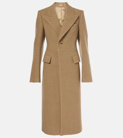 BURBERRY SINGLE-BREASTED WOOL COAT