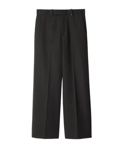 BURBERRY BURBERRY STRAIGHT-LEG PLEATED TAILORED TROUSERS