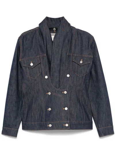 BURC AKYOL OPEN HEART DENIM JACKET