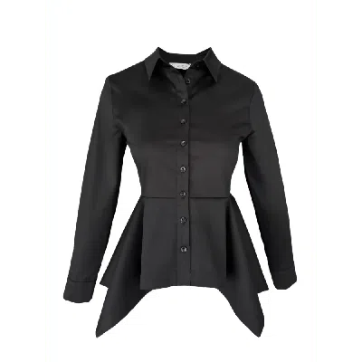 BUTIK CEYLAN BOSTANCI WOMEN'S BELLA FLOUNCE SHIRT BLACK