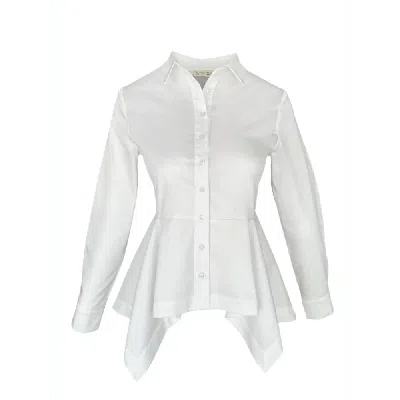 BUTIK CEYLAN BOSTANCI WOMEN'S BELLA FLOUNCE SHIRT WHITE