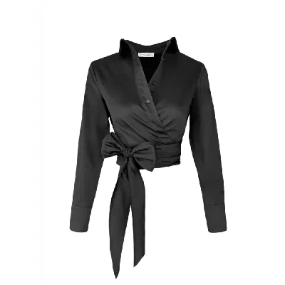 BUTIK CEYLAN BOSTANCI WOMEN'S LISA DOUBLE BREASTED MODEL SHIRT BLACK