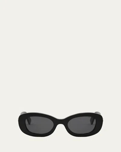 BVLGARI B. ZERO1 OVAL ACETATE AND NYLON SUNGLASSES