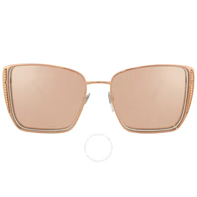 BVLGARI BVLGARI CLEAR MIRROR ROSE GOLD SQUARE LADIES SUNGLASSES BV6176 20140W 55
