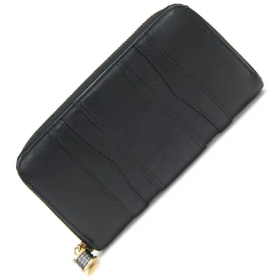 BVLGARI LEATHER LONG WALLET (BI-FOLD) (PRE-OWNED)