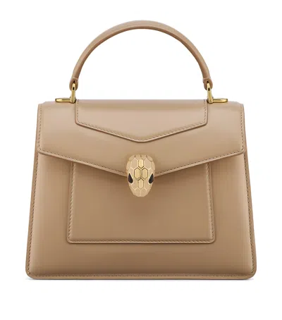 BVLGARI BVLGARI LEATHER SERPENTI FOREVER TOP-HANDLE BAG