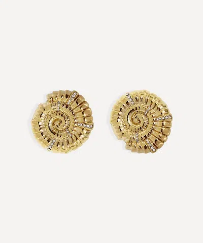 BY ALONA BY ALONA 18CT GOLD-PLATED GALIA STUD EARRINGS