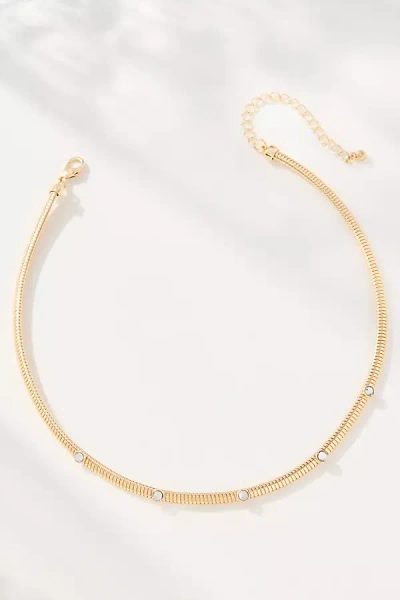 BY ANTHROPOLOGIE DELICATE CRYSTAL COLLAR NECKLACE