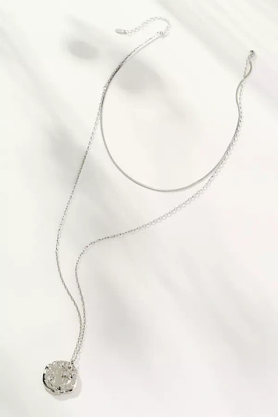 BY ANTHROPOLOGIE DOUBLE CHAIN PENDANT NECKLACE