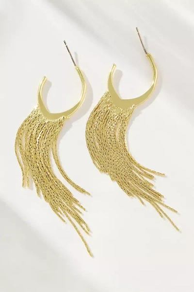 BY ANTHROPOLOGIE DRIPPY FRINGE STATEMENT DROP EARRINGS