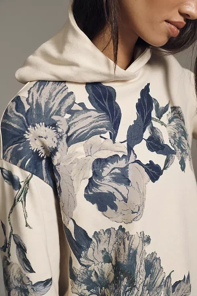 BY ANTHROPOLOGIE FLORAL HOODED SWEATSHIRT