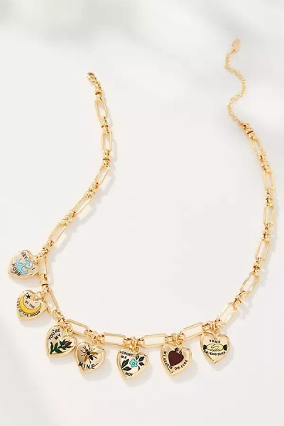 BY ANTHROPOLOGIE HEART CHARM LINK NECKLACE