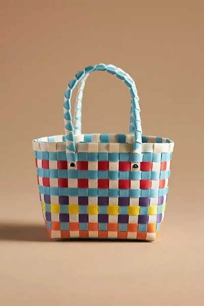 BY ANTHROPOLOGIE MINI WOVEN BASKET TOTE