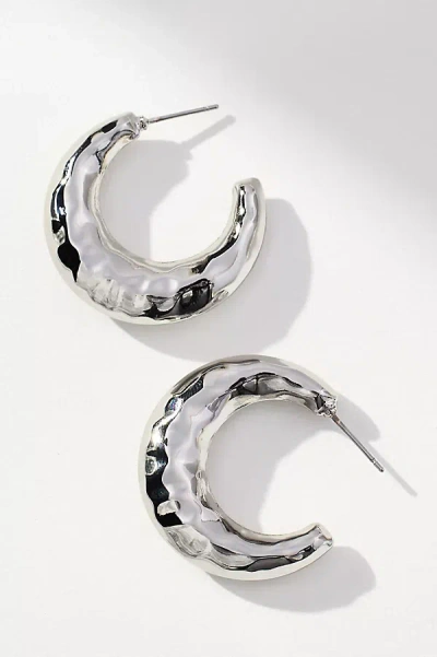 BY ANTHROPOLOGIE MOLTEN TEXTURED HOOP EARRINGS