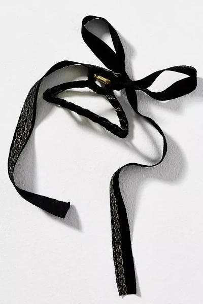 BY ANTHROPOLOGIE VELVET BOW HAIR CLAW CLIP
