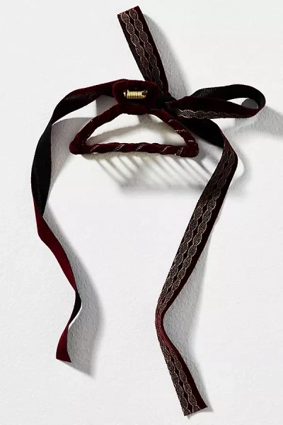 BY ANTHROPOLOGIE VELVET BOW HAIR CLAW CLIP