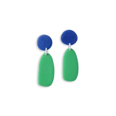BY CHAVELLI WOMEN'S GREEN / BLUE MIRO DROP EARRINGS IN GREEN