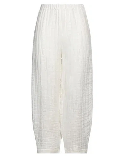 BY MALENE BIRGER BY MALENE BIRGER WOMAN PANTS IVORY SIZE 38 ORGANIC LINEN