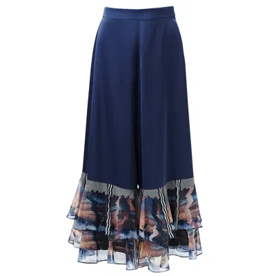 BY MOUMI WOMEN'S BLUE JANIS TROUSERS MOUMI