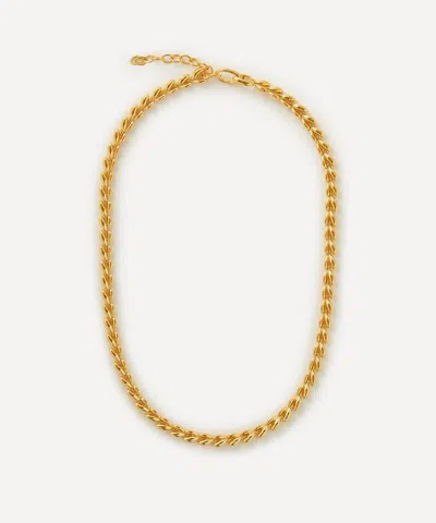 BY PARIAH BY PARIAH 14CT GOLD FISHBONE CLASSIC CHAIN NECKLACE