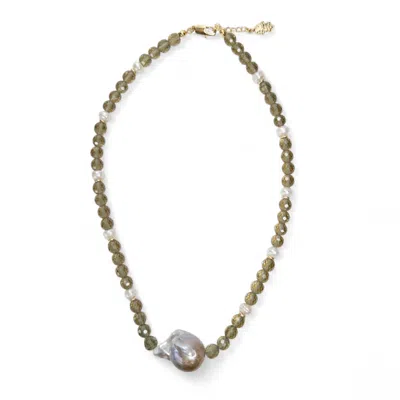 BY VIRGO WOMEN'S GREEN / PINK ZULTANITE GLOW BEADED NECKLACE