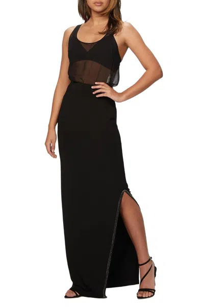 BYVARGA CRYSTAL SKIRT IN BLACK