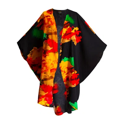 BYVINNIK WOMEN'S BLACK COLORATURA CAPE IN NANCY