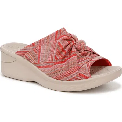 BZEES LIFESTRIDE SMILE 3 OPEN TOE WEDGE SLIDE SANDAL