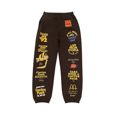 CACTUS JACK BY TRAVIS SCOTT CACTUS JACK BY TRAVIS SCOTT X MCDONALD'S STICKER BOMB SWEATPANTS 'BROWN'