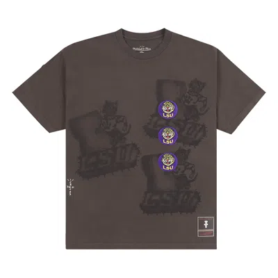 CACTUS JACK BY TRAVIS SCOTT CACTUS JACK BY TRAVIS SCOTT X MITCHELL & NESS LOUISIANA STATE UNIVERSITY SEAL TEE 'BROWN'