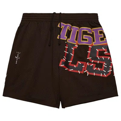 CACTUS JACK BY TRAVIS SCOTT CACTUS JACK BY TRAVIS SCOTT X MITCHELL & NESS LOUISIANA STATE UNIVERSITY SHORTS 'BROWN'