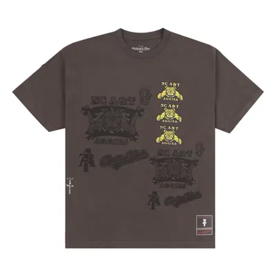 CACTUS JACK BY TRAVIS SCOTT CACTUS JACK BY TRAVIS SCOTT X MITCHELL & NESS NORTH CAROLINA A&T UNIVERSITY SEAL TEE 'BROWN'