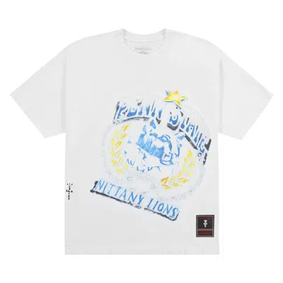 CACTUS JACK BY TRAVIS SCOTT CACTUS JACK BY TRAVIS SCOTT X MITCHELL & NESS PENN STATE UNIVERSITY HANDDRAWN TEE 'WHITE'
