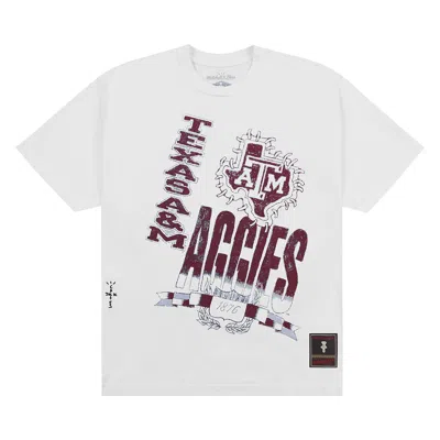 CACTUS JACK BY TRAVIS SCOTT CACTUS JACK BY TRAVIS SCOTT X MITCHELL & NESS TEXAS A&M UNIVERSITY HANDDRAWN TEE 'WHITE'