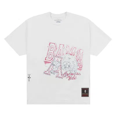 CACTUS JACK BY TRAVIS SCOTT CACTUS JACK BY TRAVIS SCOTT X MITCHELL & NESS UNIVERSITY OF ALABAMA HANDDRAWN TEE 'WHITE'