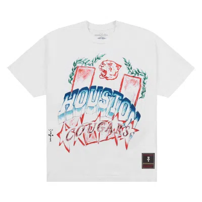 CACTUS JACK BY TRAVIS SCOTT CACTUS JACK BY TRAVIS SCOTT X MITCHELL & NESS UNIVERSITY OF HOUSTON HANDDRAWN TEE 'WHITE'
