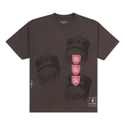 CACTUS JACK BY TRAVIS SCOTT CACTUS JACK BY TRAVIS SCOTT X MITCHELL & NESS UNIVERSITY OF HOUSTON SEAL TEE 'BROWN'