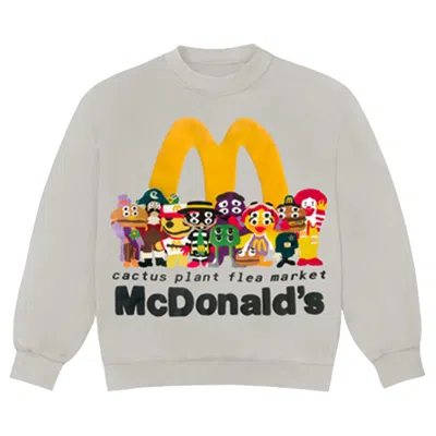 CACTUS PLANT FLEA MARKET CACTUS PLANT FLEA MARKET X MCDONALD'S CACTUS BUDDY! AND FRIENDS CREWNECK 'CEMENT'