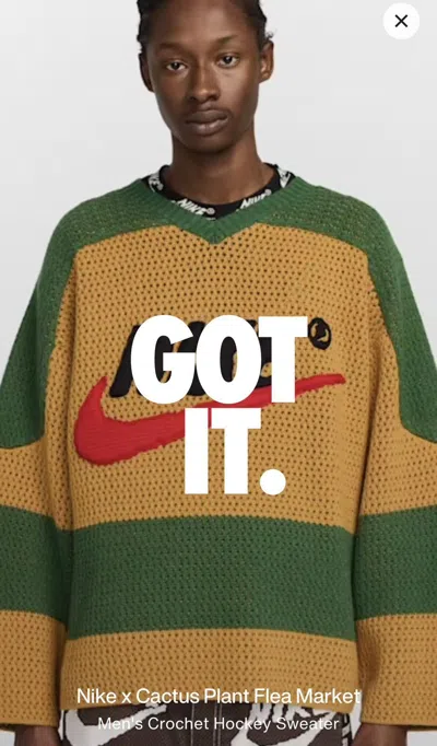 CACTUS PLANT FLEA MARKET X NIKE CROCHET HOCKEY JERSEY CPFM