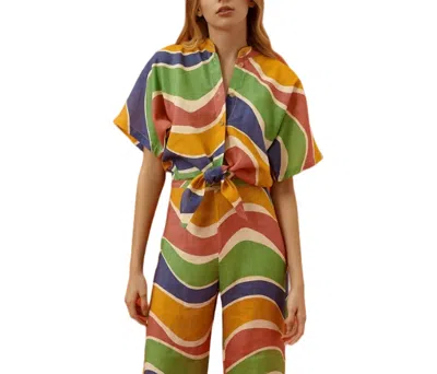 CALA DE LA CRUZ LEROY TOP IN MARE MULTI