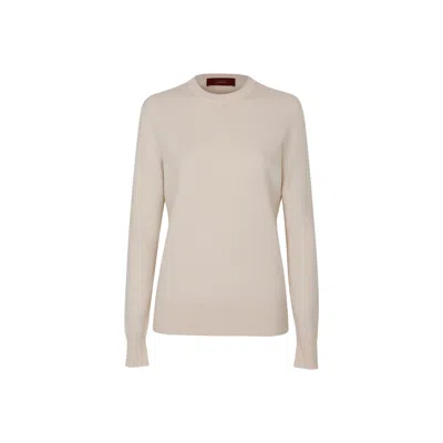 CALLAITE WOMEN'S NEUTRALS CREW-NECK RIBBED CASHMERE SWEATER-BEIGE